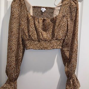 Cheetah print crop top
